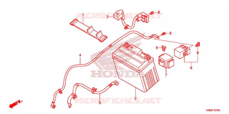 BATTERIE Honda MOTO 125 CRF 2021  CRF125FM