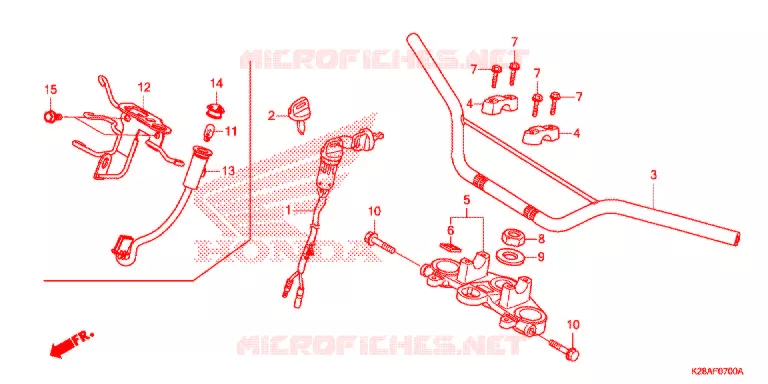 GUIDON Honda MOTO 125 CRF 2021  CRF125FM