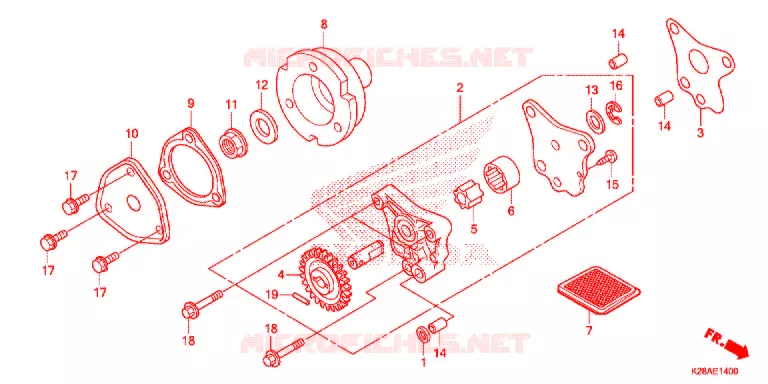 POMPE A HUILE Honda MOTO 125 CRF 2021  CRF125FM