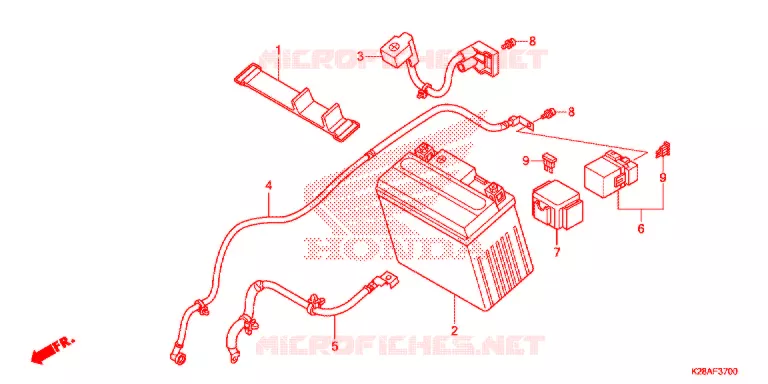 BATTERIE Honda MOTO 125 CRF 2021  CRF125FM
