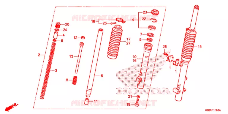 FOURCHE Honda MOTO 125 CRF 2021  CRF125FM