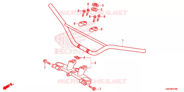 GUIDON - TE DE FOURCHE Honda MOTO 150 CRF 2021  CRF150RBM