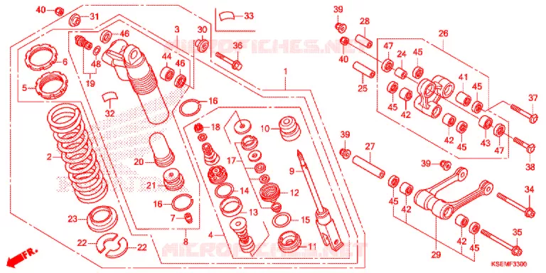 AMORTISSEUR ARRIERE Honda MOTO 150 CRF 2021  CRF150RM