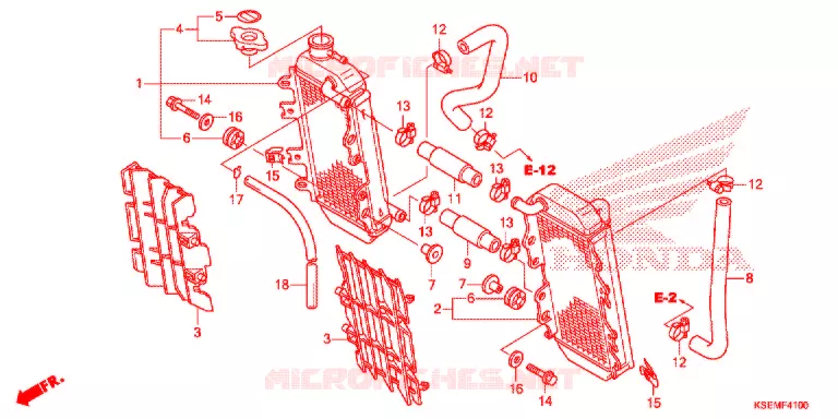 RADIATEUR Honda MOTO 150 CRF 2021  CRF150RM