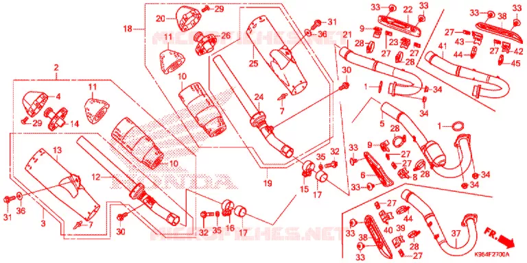 SILENCIEUX D'ECHAPPEMENT Honda MOTO 250 CRF 2021  CRF250RXM