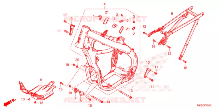 CADRE Honda MOTO 450 CRF 2021  CRF450RM