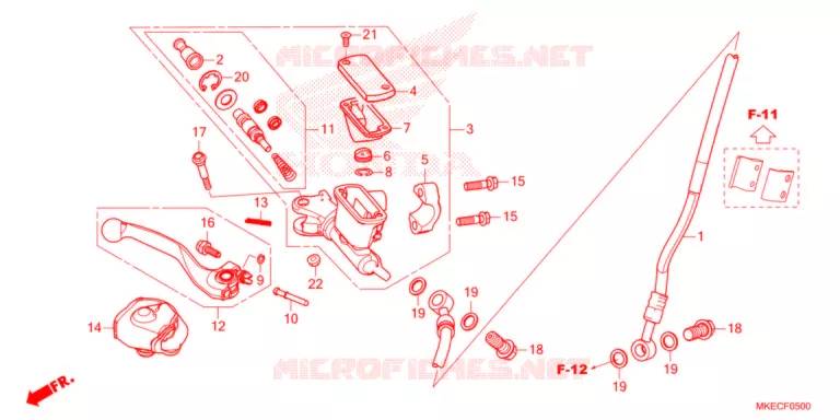 MAITRE CYLINDRE DE FREIN AVANT Honda MOTO 450 CRF 2021  CRF450RM