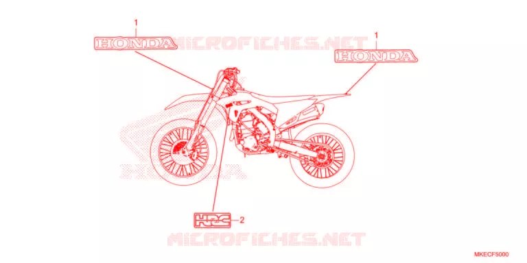 MARQUE (CRF450R/RX) Honda MOTO 450 CRF 2021  CRF450RM