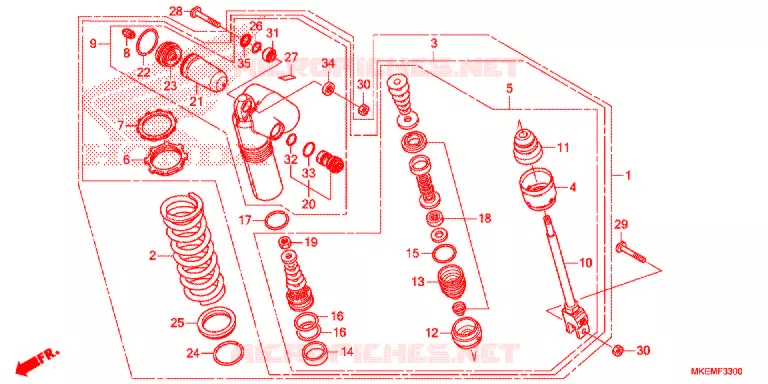AMORTISSEUR ARRIERE Honda MOTO 450 CRF 2021  CRF450XM