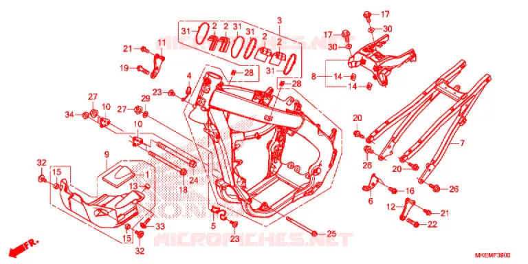 CADRE Honda MOTO 450 CRF 2021  CRF450XM