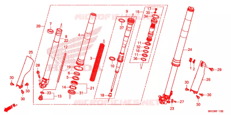 FOURCHE Honda MOTO 450 CRF 2021  CRF450XM