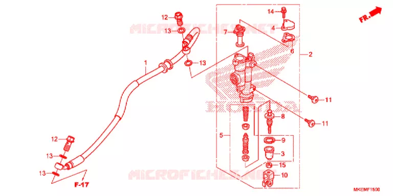MAITRE CYLINDRE DE FREIN ARRIERE Honda MOTO 450 CRF 2021  CRF450XM