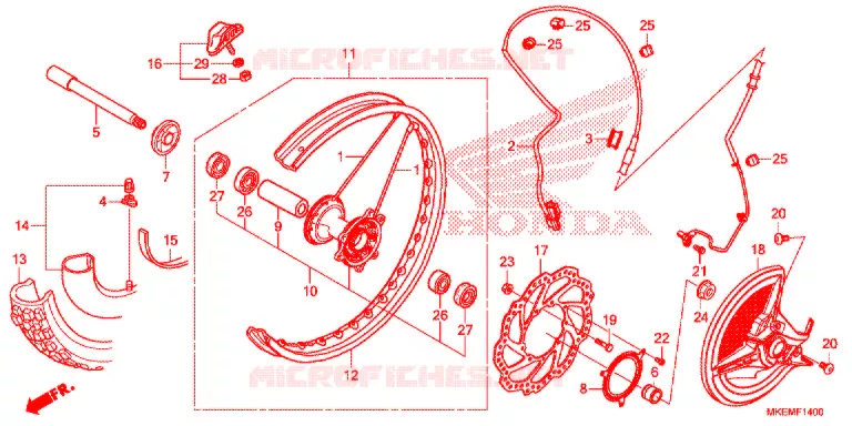 ROUE AVANT Honda MOTO 450 CRF 2021  CRF450XM