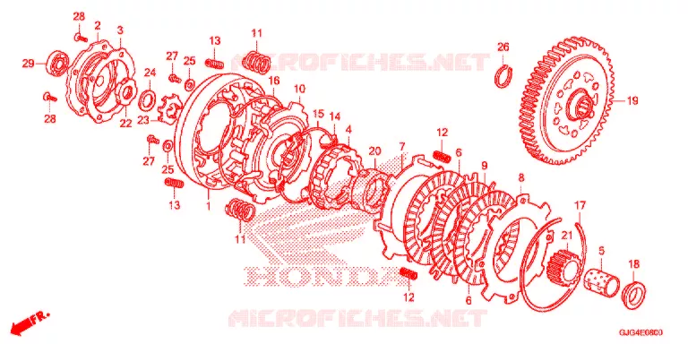 EMBRAYAGE Honda MOTO 50 CRF 2021  CRF50FM