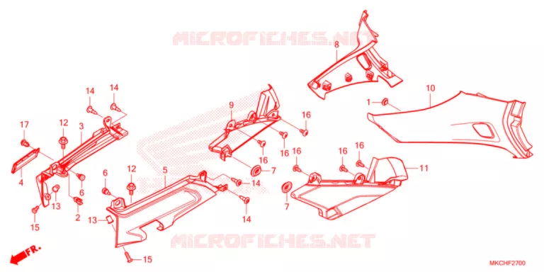 COUVERCLES LATERAUX Honda MOTO 1800 GOLD-WING 2021  GL1800DAM