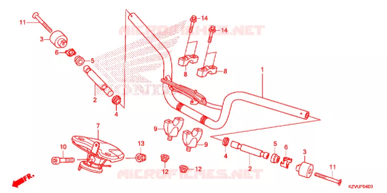 GUIDON Honda MOTO 110 CUB 2014  NBC110BND
