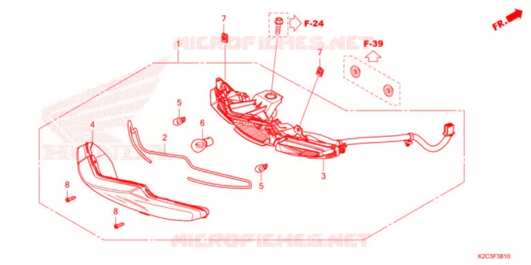 FEUX ARRIERE Honda SCOOTER 110 VISION 2021  NSC110M