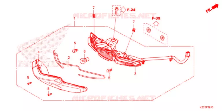 FEUX ARRIERE Honda SCOOTER 110 VISION 2021  NSC110M