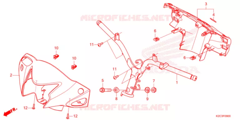 GUIDON - CARENAGE Honda SCOOTER 110 VISION 2021  NSC110M_TU