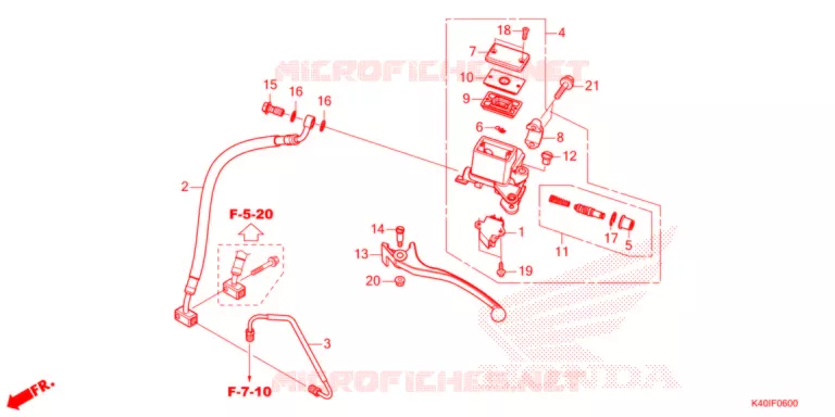 MAITRE CYLINDRE DE FREIN ARRIERE Honda SCOOTER 125 FORZA 2021  NSS125ADM_T