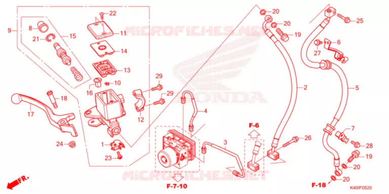 MAITRE CYLINDRE DE FREIN AVANT Honda SCOOTER 125 FORZA 2021  NSS125ADM_T