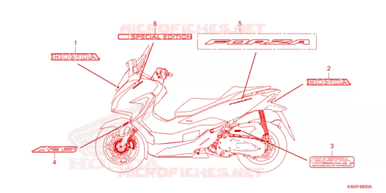 AUTOCOLLANTS Honda SCOOTER 125 FORZA 2021  NSS125ADM
