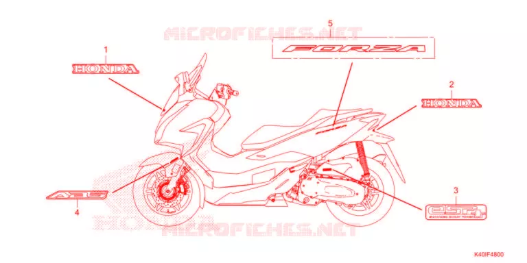AUTOCOLLANTS Honda SCOOTER 125 FORZA 2021  NSS125ADM