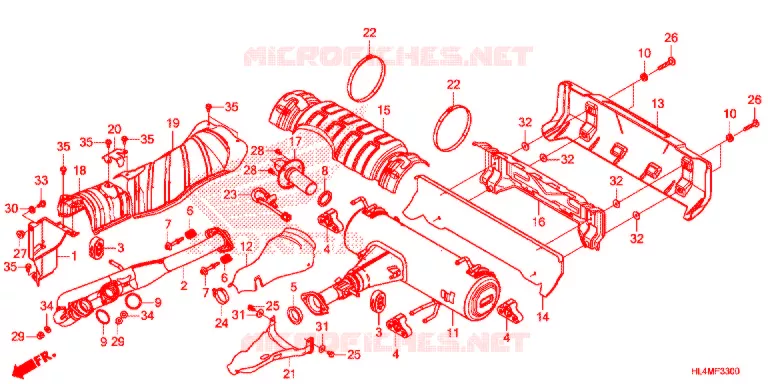 SILENCIEUX D'ECHAPPEMENT Honda ATV 1000 PIONEER 2021  SXS1000M5PM