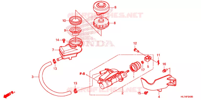 MAITRE-CYLINDRE DE FREIN Honda ATV 1000 TALON 2021  SXS1000S4XM