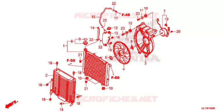 RADIATEUR Honda ATV 1000 TALON 2021  SXS1000S4XM