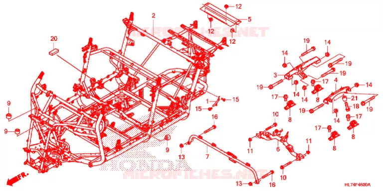 CADRE Honda ATV 1000 TALON 2021  SXS1000S4XM