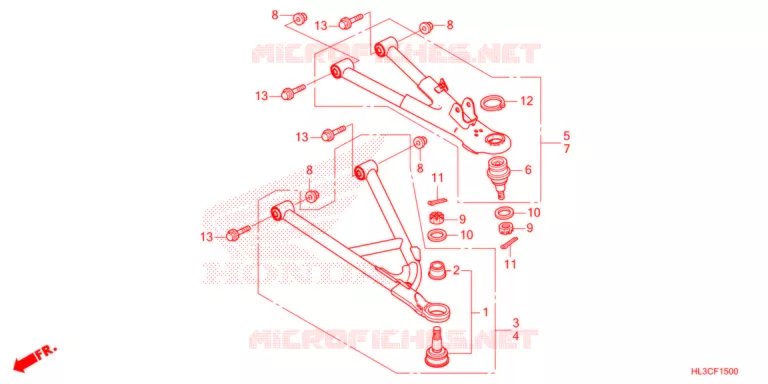 TRIANGLES AVANT Honda ATV 700 PIONEER 2021  SXS700M2DM