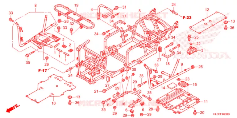 CADRE Honda ATV 700 PIONEER 2021  SXS700M2DM