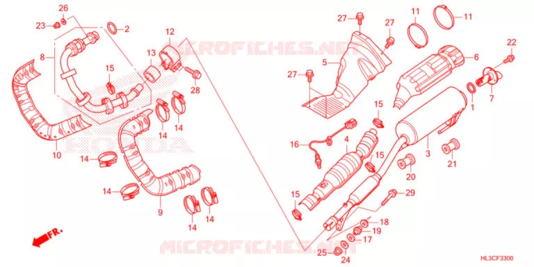 SILENCIEUX D'ECHAPPEMENT Honda ATV 700 PIONEER 2021  SXS700M2DM