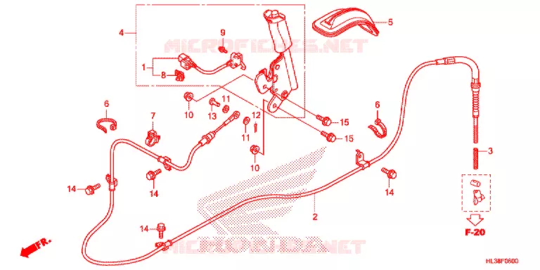 FREIN DE STATIONNEMENT Honda ATV 700 PIONEER 2020  SXS700M2L