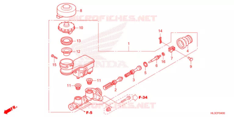 MAITRE-CYLINDRE DE FREIN Honda ATV 700 PIONEER 2021  SXS700M4DM