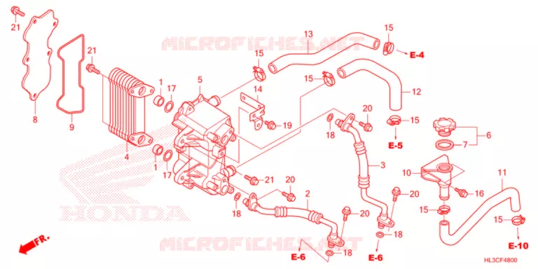 RADIATEUR D'HUILE Honda ATV 700 PIONEER 2021  SXS700M4DM