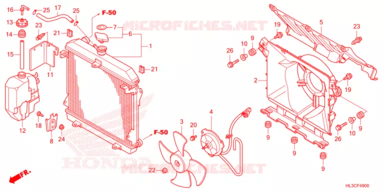 RADIATEUR Honda ATV 700 PIONEER 2021  SXS700M4DM