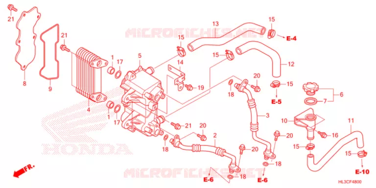 RADIATEUR D'HUILE Honda ATV 700 PIONEER 2021  SXS700M4DM