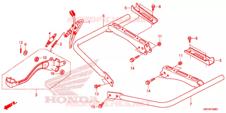 REPOSE PIED - PEDALE Honda ATV 420 FOURTRAX 2021  TRX420FA6M