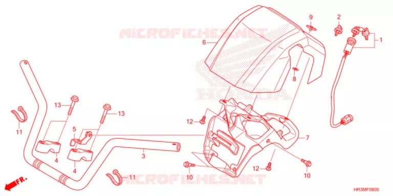 GUIDON Honda ATV 420 FOURTRAX 2021  TRX420FE1M