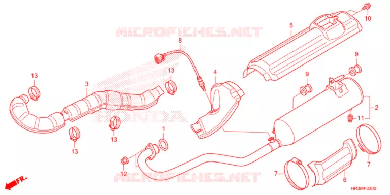 SILENCIEUX D'ECHAPPEMENT Honda ATV 420 FOURTRAX 2021  TRX420FM2M