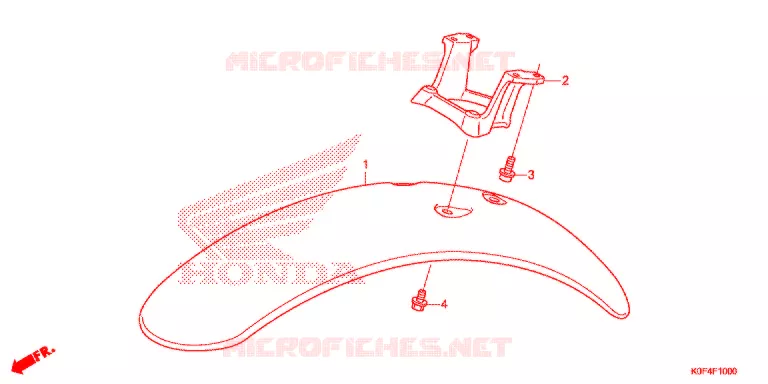 GARDE BOUE AVANT Honda MOTO 125 MONKEY 2021  Z125MAM