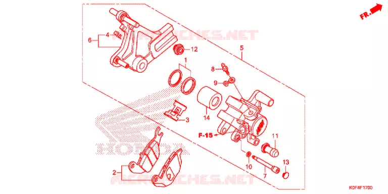 ETRIER DE FREIN ARRIERE Honda MOTO 125 MONKEY 2021  Z125MM