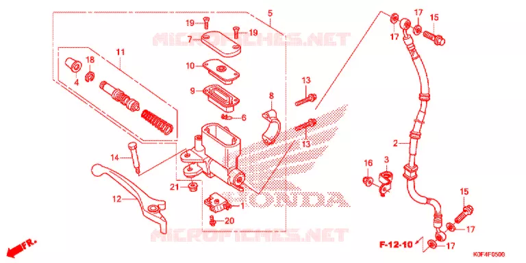 MAITRE-CYLINDRE DE FREIN AVANT CYLINDRE (Z125M) Honda MOTO 125 MONKEY 2021  Z125MM