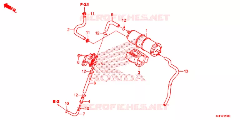 SYSTÈME DE RECYCLAGE DES GAZ Honda MOTO 125 MONKEY 2021  Z125MM