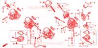 CARBURATEUR (PIECES CONSTITUTIVES) pour Honda CBR 600 F3 de 1998