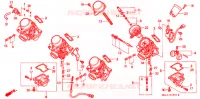 CARBURATEUR (PIECES CONSTITUTIVES) pour Honda CBR 600 50HP de 1997