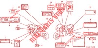 ETIQUETTE DE PRECAUTIONS pour Honda CBR 600 de 1998