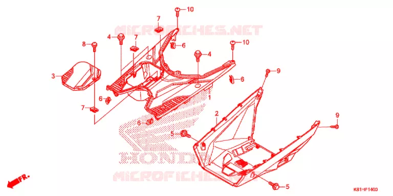 MARCHE PIEDS Honda SCOOTER 110 BEAT 2018  ACH110CBTJ_2PH